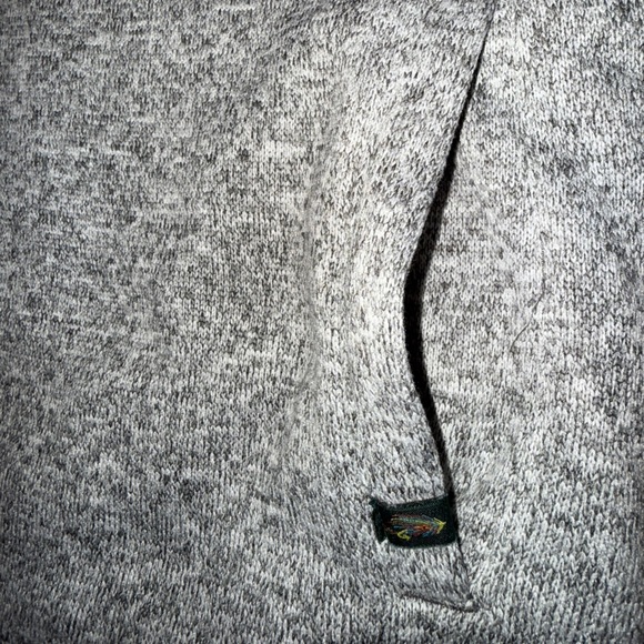 Orvis Sherpa Lined 1/4 Zip Pullover Sweater Men’s Small Gray Fleece Lined Jacket - Picture 13 of 13